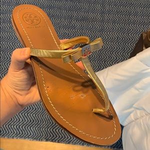 Tory Burch gold sandals